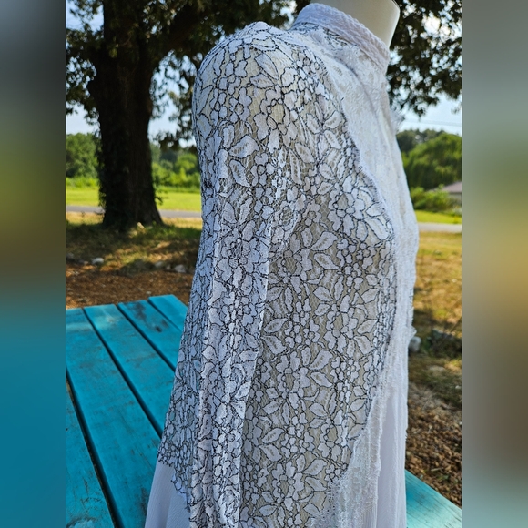 Free People White Lace Cutout Dress/Tunic - Picture 5 of 15